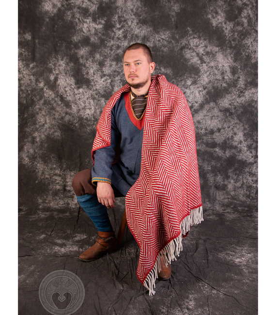 100 raw wool blanket with herringbone pattern In stock Middle Ages \ Women's outfits \ Woolen