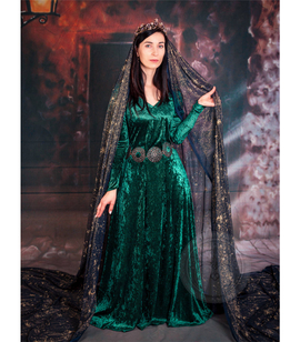 LUTHIEN - fantasy fairy velour dress