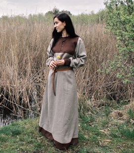 Slavic linen dress