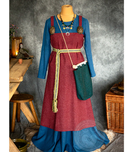 Viking wool apron dress with two wedges from Hedeby