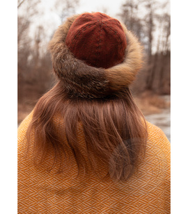 Diamond twill wool hat