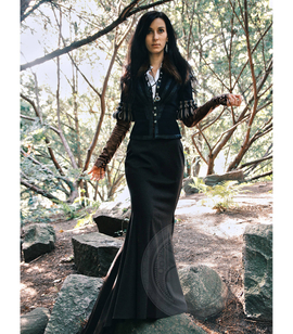 YENNEFER - Strój damski fantasy do cosplay czarodziejki Yennefer z Vengerbergu z Wiedźmina