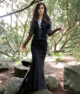 YENNEFER - Strój damski fantasy do cosplay czarodziejki Yennefer z Vengerbergu z Wiedźmina