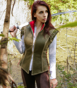 MEDIC SHANI - battle jacket made of wool for cosplay with hand-finished details