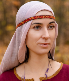 Handwoven woolen headband with fringes