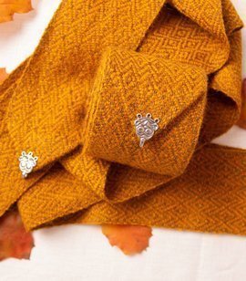 Ręcznie tkane i farbowane średniej grubości wełniane owijacze w diament - 3m