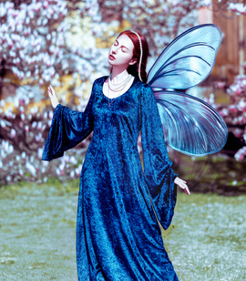LUTHIEN - fantasy fairy velour dress