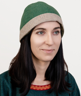 Viking wool hat from Birka with linen lining