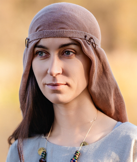 Handwoven plain woolen headband with fringes