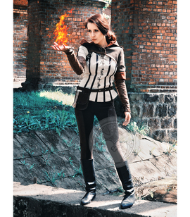 TRISS MERIGOLD - Strój damski fantasy do cosplay czarodziejki Triss Merigold z Wiedźmina 2
