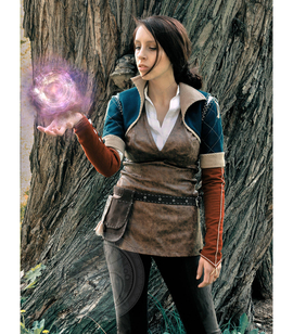 TRISS - Strój damski fantasy do cosplay czarodziejki Triss Merigold  z Wiedźmina 3